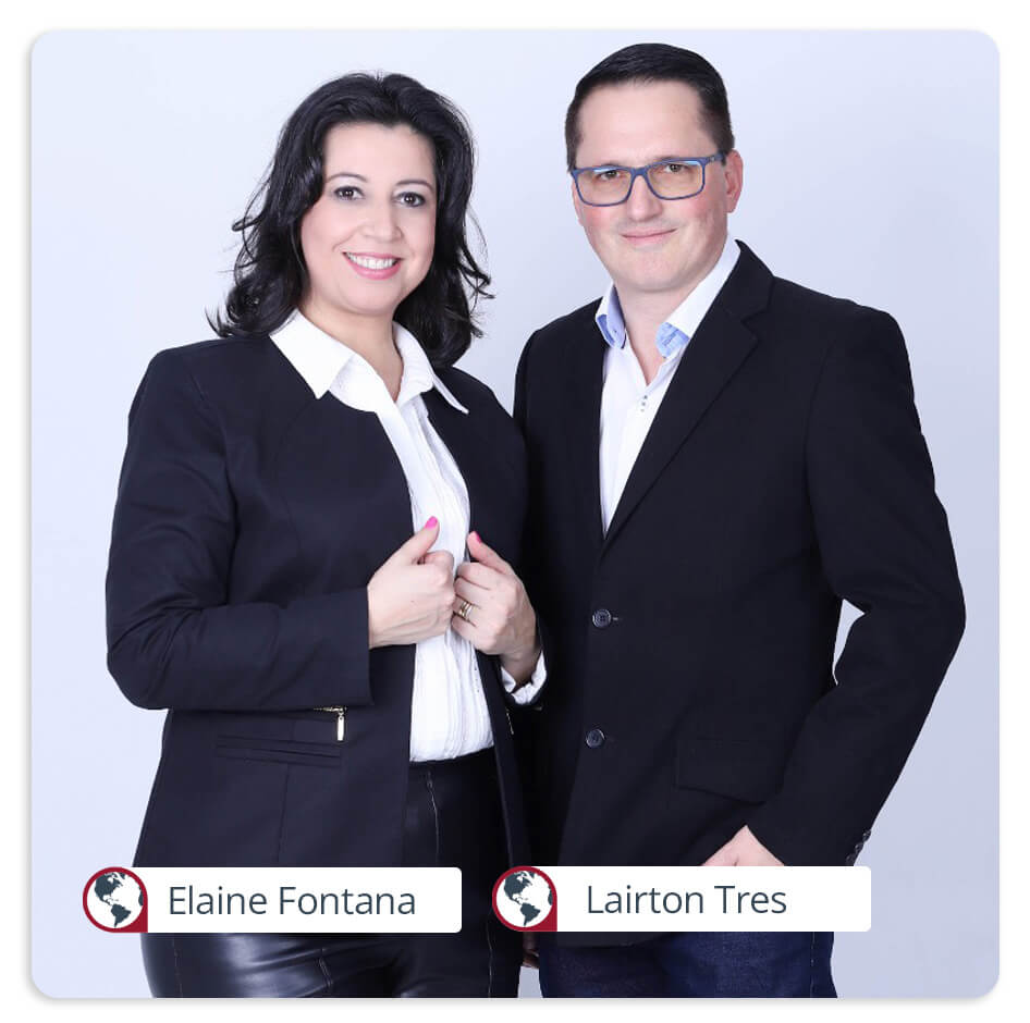 Elaine Fontana e Lairton Tres diretores da Fonte jornalismo, assessoria de impresa de Tapejara RS